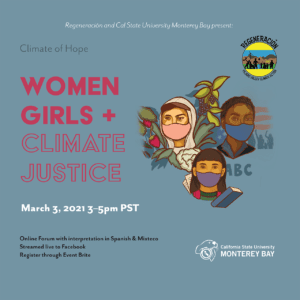 Climate of Hope Forum - Women, Girls, and Climate Justice @ Zoom