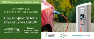 Affordable Electric Vehicle Clinic:  How to Qualify for a Free or Low-Cost EV